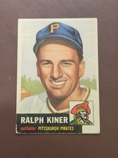 Vintage 1953 Topps HOF'er Ralph Kiner #191 Pittsburg Pirates picture