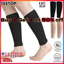2x Calf Sleeves Leg Support Compression Socks Running Shin Splint Varicose Vein picture