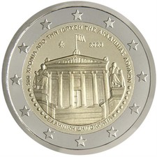 2026 Greece € 2 Euro Uncirculated UNC Coin - The Academy of Athens 100 Years picture