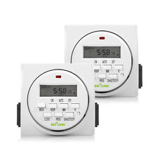 BN-LINK 7 Day Heavy Duty Digital Programmable Timer Switch - Dual Outlet 2 Pack picture