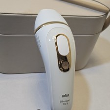 Braun Silk-expert Pro 5 IPL Hair Removal Device White/Gold Corded w/ Case picture