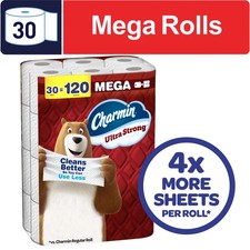 Charmin Ultra Strong Toilet Paper 30 Mega Rolls, 220 Sheets Per Roll picture