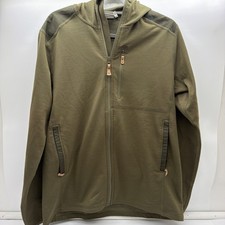 Fjallraven Keb Fleece Hoodie Mens XL Olive Green Full Zip Jacket Outdoor picture