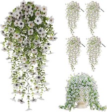 4PCS Artificial Flowers Vines UV Resistant Hanging Plant Flowers Outdoor Decor picture