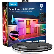 Govee 32.8 ft. Outdoor Plug-In LED RGBIC w/ White Lighting Wi-Fi String Light picture