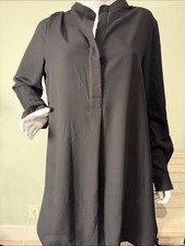Anne Klein Black Long-Sleeve Tunic Size Large NWT picture