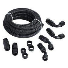 LokoCar 8AN Nylon Braided CPE Fuel Hose Fitting Kit 10FT For Fuel Assembly picture