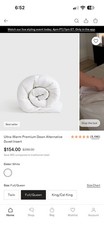 Quince NWT Ultra Warm Premium Down Alternative Duvet Insert Full/Queen Comforter picture