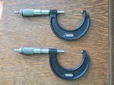 (2) Vintage Millers Falls No-712R Outside Micrometers 1-2