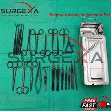 Blepharoplasty Instruments Set - Black | Plastic & Eye Surgery Kit with Box picture