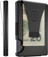 New The Ridge Minimalist Card Holder Aluminum Wallet Money Clip, Royal Black picture