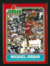 Michael Jordan 1980s Red Slam Dunk Original Artist Design Trading CARD picture