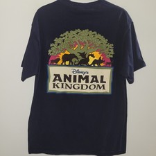 Vintage Disney’s Animal Kingdom Graphic T-Shirt Size Large Made In USA Blue picture