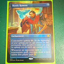 Wizards of the Coast Mystic Remora DMR #420 Rare Borderless Foil Blue EN 2023 picture