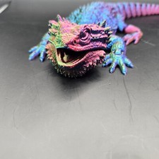 Bearded Dragon Lizard Articulated Figure 3D Printed Collectable Multi Color picture