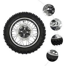 12Inch 80/100-12 Rear Wheel Tire Rim Sprocket For Pit Dirt Bike 70cc 110cc picture