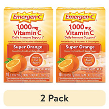 Emergen-C 1000Mg Vitamin C Powder for Immune Support Super Orange - 2x 10 Count picture