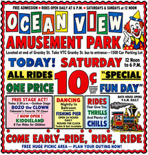 Vintage Ocean View Amusement Park Ad Magnet – Norfolk Virgina picture