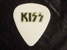 KISS Band Logo & Gene Simmons Signature Older Concert Tour GUITAR PICK Late 80's picture