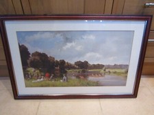 Henriette Herminie Gudin French Artist - Riverside Scene Print - Rowing Interest picture