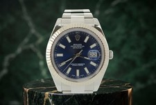 2014 Rolex Datejust II Blue 41mm Steel Date 116334 Oyster Watch Box Papers picture