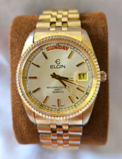 Vintage Elgin Presidential Day-Date Watch FC400 – New Battery & Running Great picture