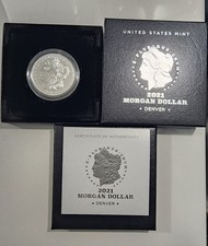 2021 D Morgan Silver Dollar OGP Box COA Denver Mint 21XF Uncirculated picture