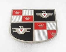 BRASS METAL DECAL BADGE EMBLEM FOR VINTAGE STUDEBAKER FRONT/REAR BONNET | Fit picture