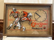 VINTAGE & RARE Ohio State Buckeyes Wall Clock, NEVER SEEN ONE, LOOK-AWESOME picture