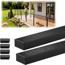 Cuttable Stainless Steel Cable Railing Handrail - 2 Pack for Deck & Stairs picture