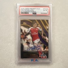 Topps 2015-16 Premier Gold Hector Bellerin RC Auto Purple /99 Arsenal PSA 6 picture