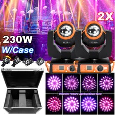 2X 230W 7R Zoom Moving Head Beam Sharpy Strobe DMX Stage Lighting W/Flight Case picture