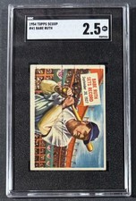 1954 Topps SCOOP -#41  BABE RUTH Sets Record - SGC 2.5 picture