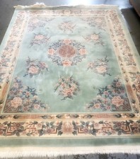 Auth Vintage KARASTAN KARADYNASTY Chinese Wool Design 900 Jade Ming 9x7ft Rug picture