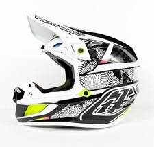 Troy Lee Designs SE5 Carbon Helmet “Lined up” White Size Large (BRAND NEW) picture
