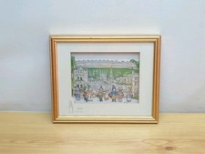 Vintage Diane Elson 'Bath' Framed 3D Cat Art Print - 27cm x 22cm picture