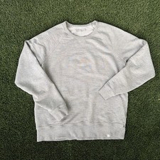 Outerknown Men’s Crewneck Sweatshirt Large Gray Cotton Hemp Raglan Pullover picture
