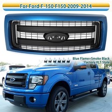 XLT Style Blue Flame Upper Grille For 09-14 Ford F-150 F150 Platinum King Ranch picture