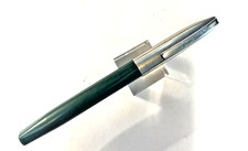 1960s Green Sheaffer Imperial Fountain Pen FINE Inlaid nib Touchdown filler NICE picture