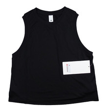 New Lululemon Size 4 Ultralight Waist Length Lightweight Tank Top BLK Black picture