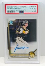 2022 Bowman Chrome Jackson Merrill 1st Bowman Auto PSA 10 picture