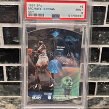 Upper Deck 1997-98 SPx Michael Jordan Sky #6 Chicago Bulls PSA 9 picture