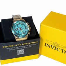 069821 Invicta Specialty Mach Gala Gold Tone Black Dial 48mm Mens Watch picture
