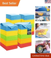 Microfiber Cleaning Cloth, 100 Pack Cleaning Rags Microfiber Towel Bulk Absor... picture