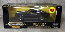 1/18 Ertl American Muscle 1972 Chevy Vega GT Black W/ Striped Hood Diecast picture