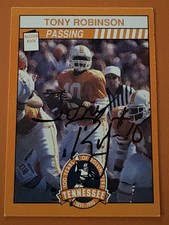 TONY ROBINSON / TENNESSEE FOOTBALL / 1990 100 YEARS / #273 / SIGNED / MUST SEE picture