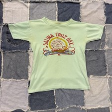 True Vintage 50s 60s  Salina Cruz Oax Souvenir Water Print T Shirt S/M Cotton picture
