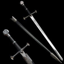 Medieval lion-patterned heraldic knight sword,Stainless steel blade,decoration picture