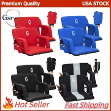 Extra Wide Padded Stadium Seat 2 Pack 6-Position Reclining with Cup Holder picture