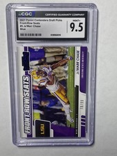 2021 Contenders Draft Picks JaMarr Chase Front Row Seats Blue /99 RC #5 CGC 9.5 picture